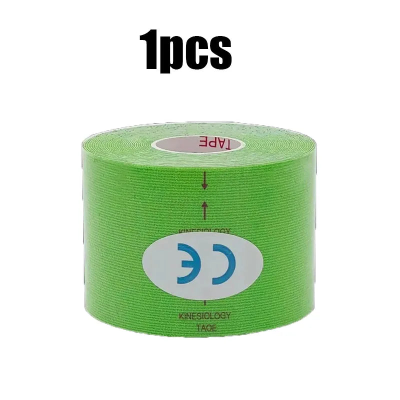 1/6pcs Breathable Cotton Kinesiology Tape Sports Elastic Roll Adhesive Muscle Bandage Knee Elbow Protector Injury Pain Care Tape