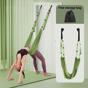 Adjustable Aerial Yoga Hammock Set Pilates Anti-gravity Swing Stretch Strap Dance Fitness Yoga Training Body Shaping Exercises