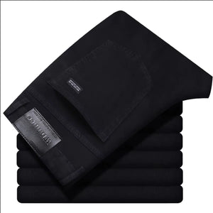Wthinlee New Business Men's Jeans Casual Straight Stretch Fashion Classic Blue Black Work Denim Trousers Male Brand Clothing - You Offer