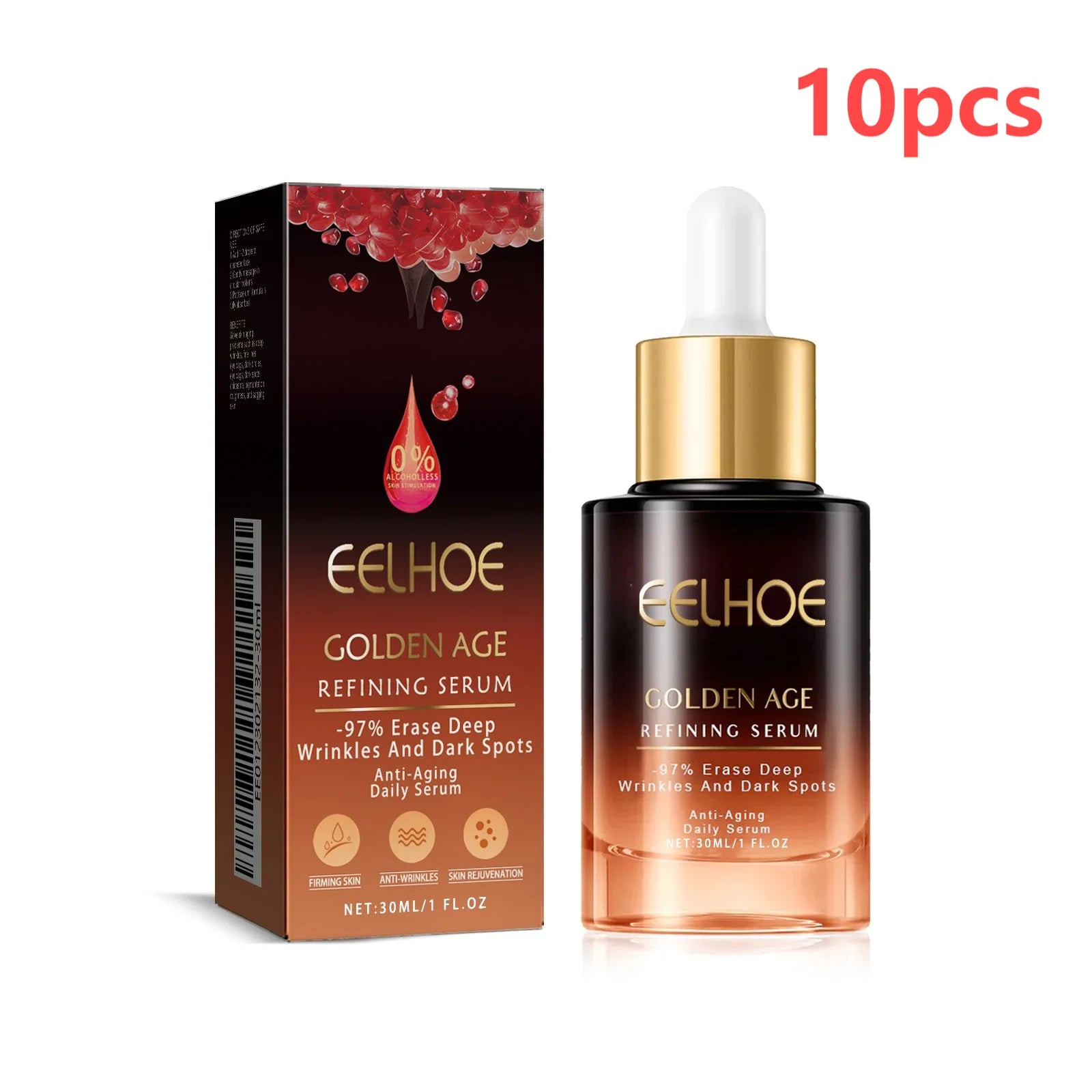 EELHOE Anti-Wrinkle Facial Serum Firming Face Lift Anti Aging Fade Fine Line Moisturizing Skin Nourish Pore Shrinking Serum 30ml