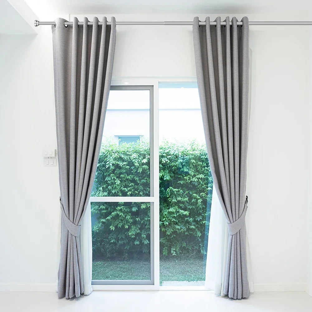 50-260CM Adjustable Curtain Rod No Drilling Telescopic Shower Curtain Pole for Balcony Bathroom Wardrobe Rod Clothes Drying Rack