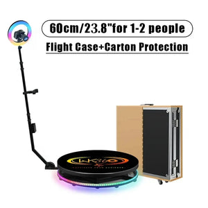 CHACKTOK 360 Photo Booth Machine for Parties 360 Spin Camera Booth with Extra Logo Customization Software APP Remote Automatic