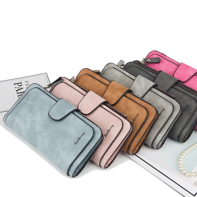 Long Wallet For Women Large Capacity Trifold Credit Card Holder Organizer Clutch Cellphone Handbag - You Offer