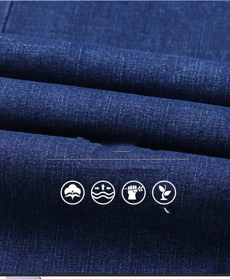 2025 New Men's Lightweight Slim Fit Pants, Comfortable and Soft, Business and Fashionable Straight Leg Casual Denim Pants - You Offer
