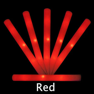 1-50PCS LED Glow Sticks Bulk Colorful RGB Glow Foam Stick light Stick Cheer Tube Dark Light for Concerts Birthday Wedding Party
