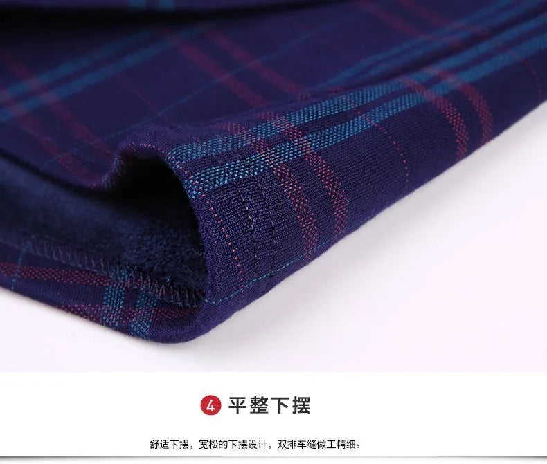 Autumn and Winter New Fashionable Plush Thick Warm Checkered Shirt for Men's Casual Loose Sports Large Size High Quality Shirt
