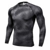 Men's Fitness Running Training Long-Sleeved Shirts Tight Elastic Quick-Drying Clothes Gym T-Shirt Workout Athletic Undershirts