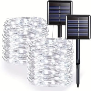 Led Solar Fairy String Lights 8 Modes Christmas Led Light Outdoor Garden Patio Wire Garland Light Christmas Lights
