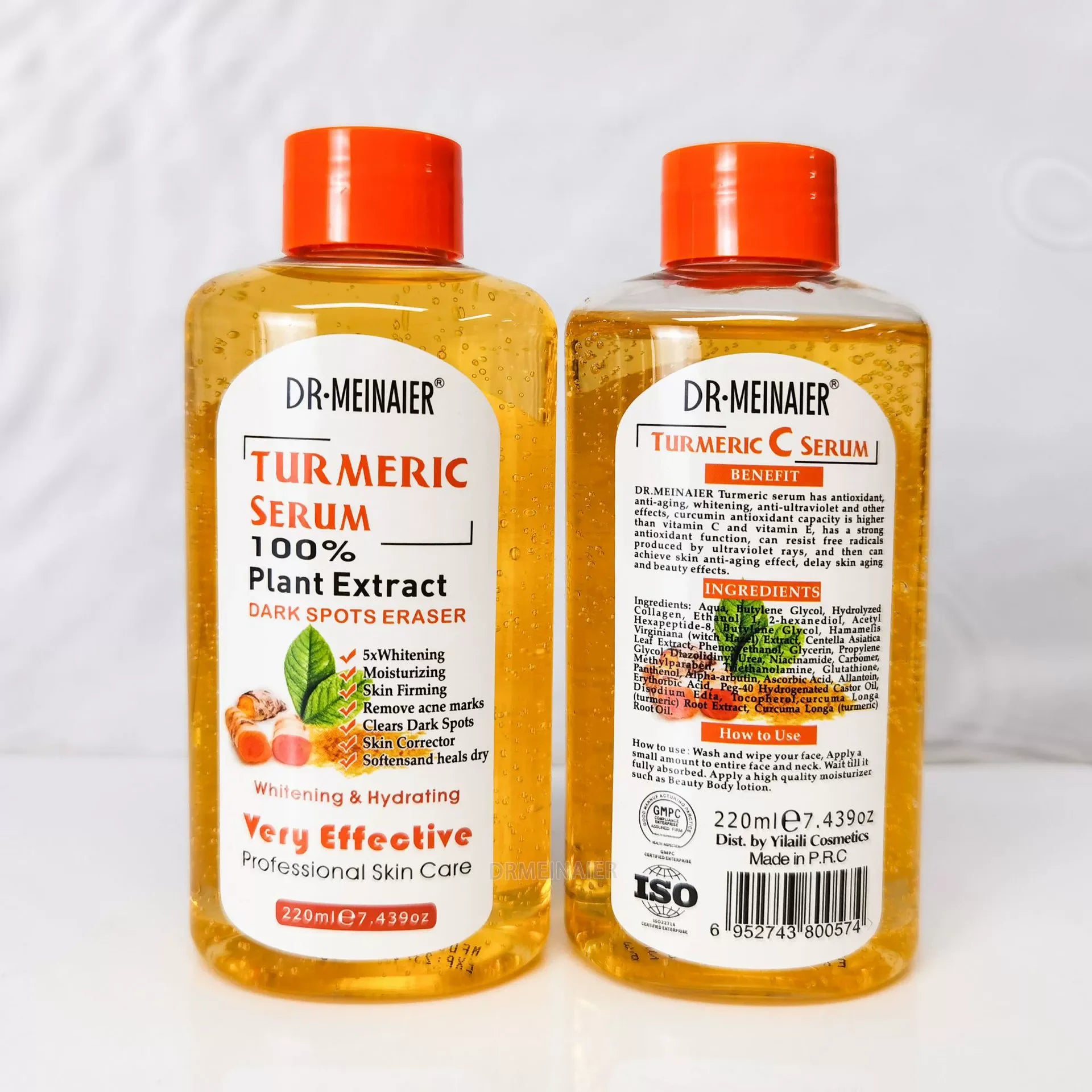 Vitamin C AHA Essence Original liquid Face Serum Brightning Moisturizing Turmeric Repairing Anti Aging Lifting Skin Care 220ml