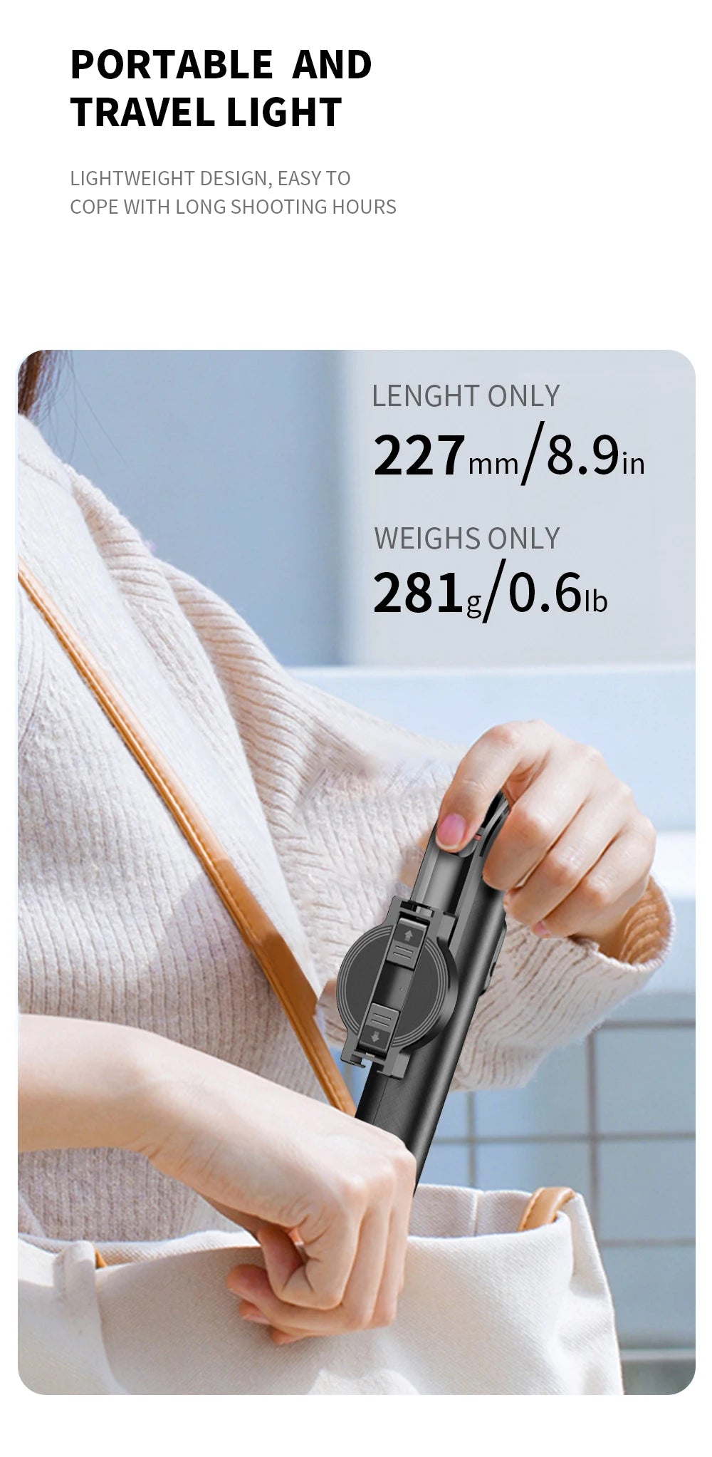 C20 Magnetic Selfie Stick Tripod for iPhone 12-16 Pro Max Travel Stand with Magsafe Phone Clamp for Android Smartphone