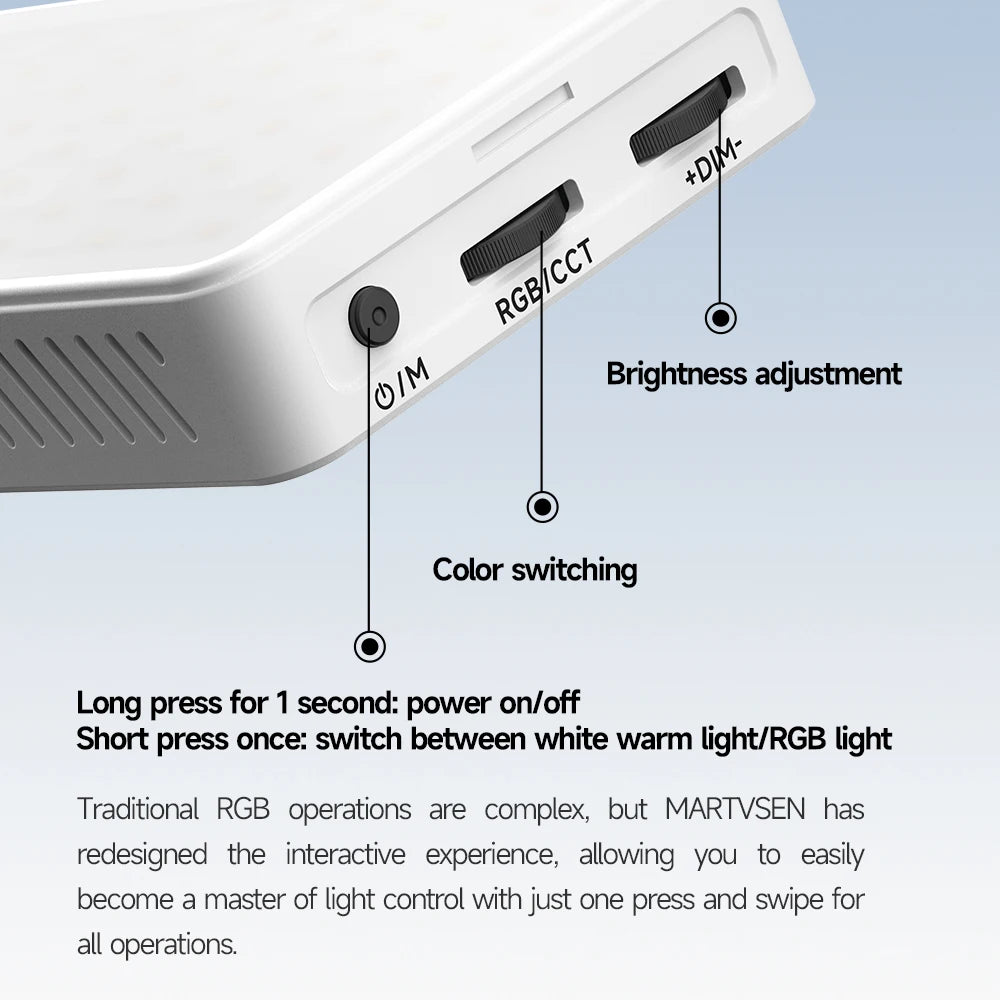 Mini Rechargeable R9PRO full-color RGB Camera Photography Fill light LED Portable Mobile Phone Selfie Live Broadcast Video Light