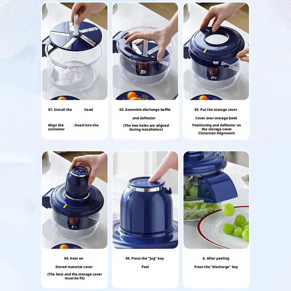Automatic Electric Grape Peeler Machine - Hands-Free Skin Remover for Berries Fruits, Fruit Prep Tool, Effortless Peeling