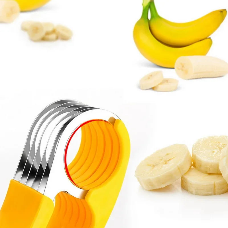 Kitchen Vegetable Cutter Peeler Salad Slice Stainless Steel Banana Cutter Chopper Fruit Cutter Cucumber Knife  Kitchen - You Offer