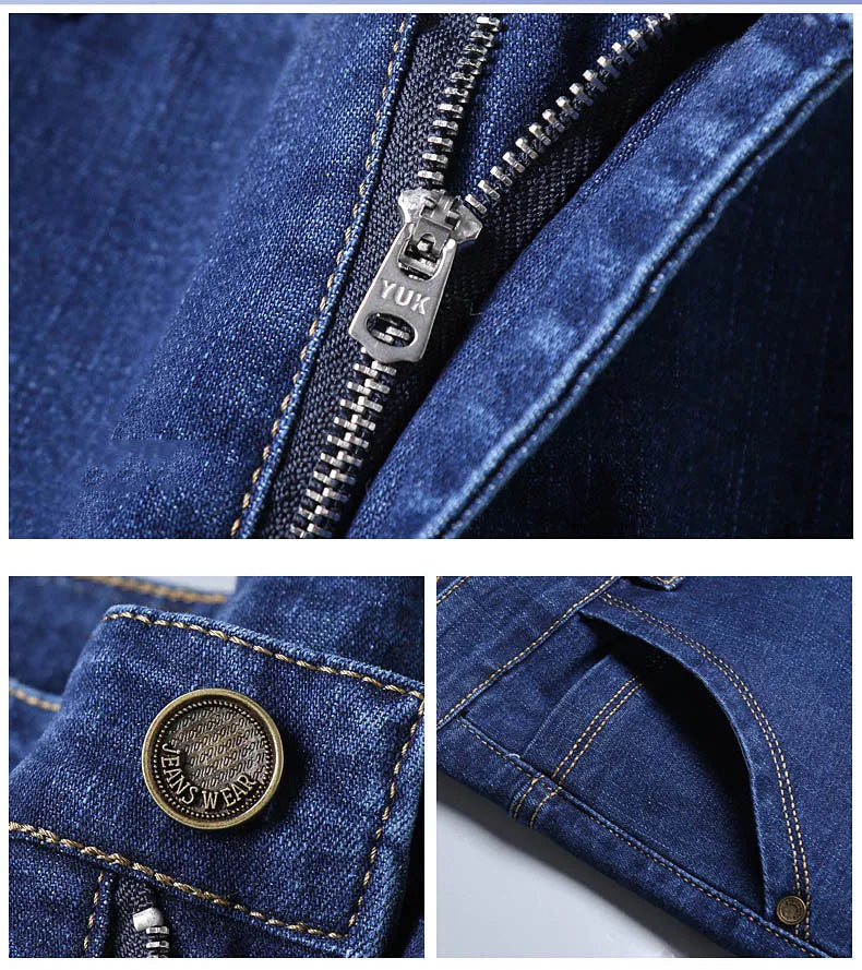 2025 New Men's Lightweight Slim Fit Pants, Comfortable and Soft, Business and Fashionable Straight Leg Casual Denim Pants - You Offer