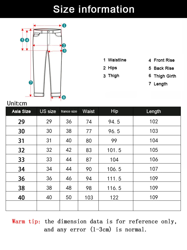 Wthinlee New Business Men's Jeans Casual Straight Stretch Fashion Classic Blue Black Work Denim Trousers Male Brand Clothing - You Offer