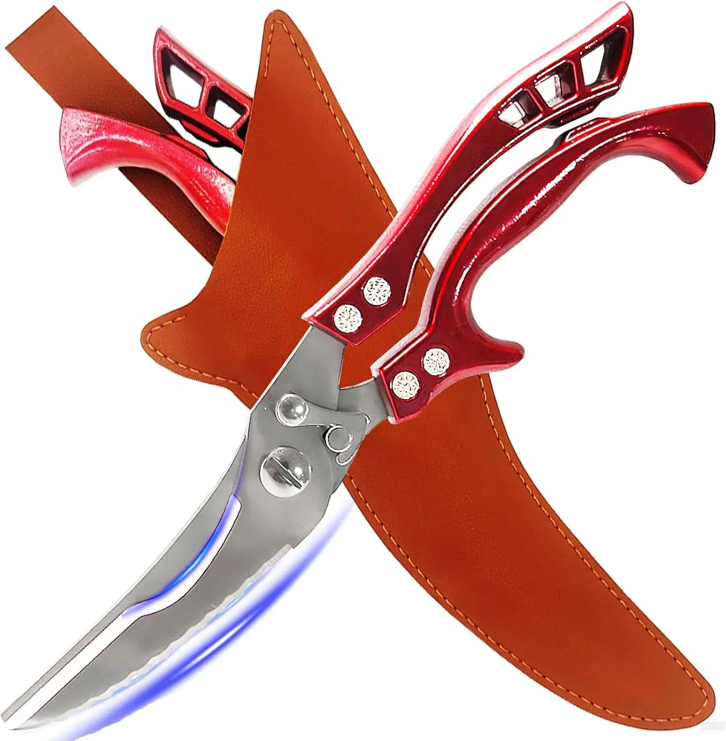 Multifunctional Stainless Steel Scissors BBQ Tongs Kitchen Tool Food Tongs Chicken Bone Tongs Outdoor Camping Utility Knife