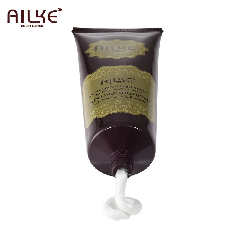 AILKE Whitening Kojic Acid Facial Cleanser, with Amino Acid, Anti-Aging, Wrinkles, Moisturizing, Smooth Skin, For All Skin Types