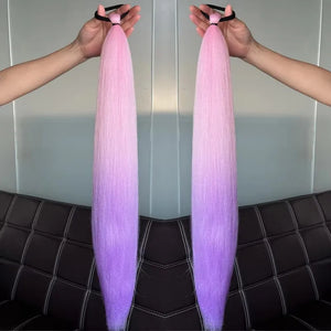 Synthetic Straight Ponytail with Hair Tie Hot Anime Kpop Hunter Cosplay Costumes Wig Ponytail Hood for Women Men