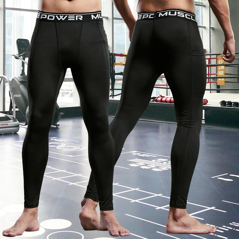 Mens Compression Sweatpants Male Tights Sport Pants for Gym Fitness Running Joggings Workout Trousers Dry Fit Leggings - You Offer