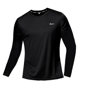 Summer Ice Silk Long Sleeve T-Shirt Men 2025-26 New Quick Dry Breathable Air Conditioning Outdoor Sun Protection Running Outer Wear
