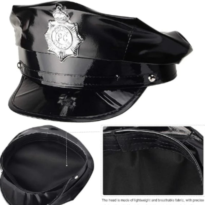 Party cop costume accessories A variety of uniform size police hats and handcuffs whistles simulation walkie-talkies