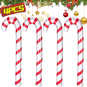 1/10PCS Inflatable Christmas Candy Cane Xmas Candy Cane Balloons Xmas Tree Hanging Ornament New Year Party Decor Christmas Gift