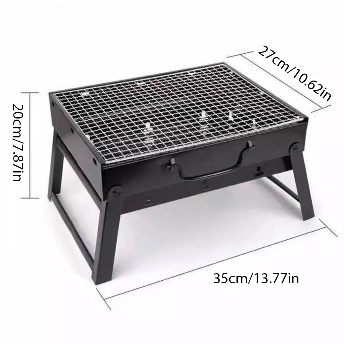 Portable BBQ Charcoal Grill Stainless Steel Small Mini BBQ Tool Kit Outdoor Cooking Camping Picnic Beach Portable BBQ - You Offer