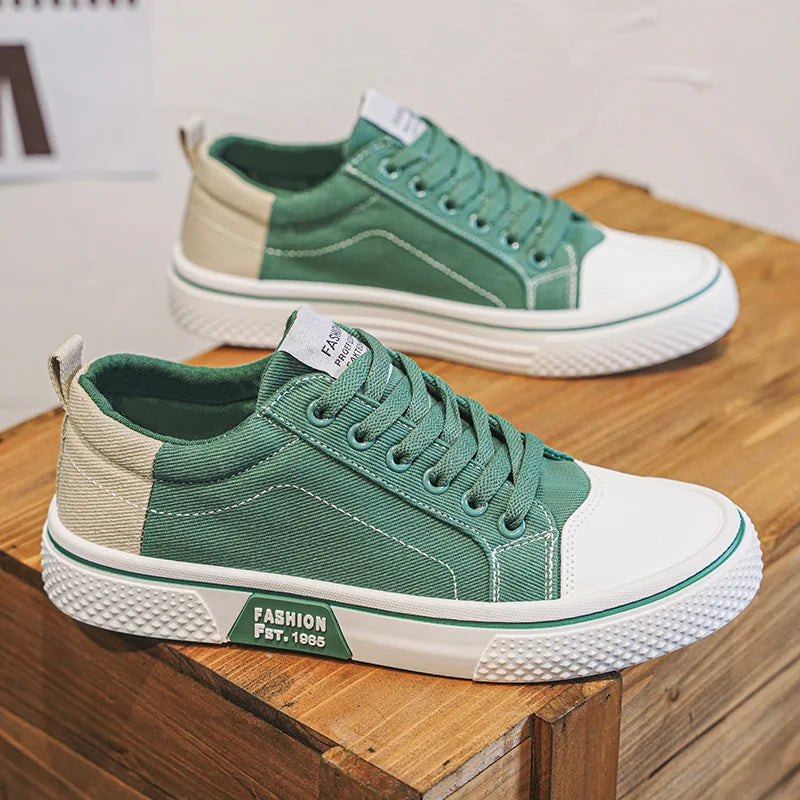 2026 Men's Canvas Shoes Outdoor Fashion Skateboard Shoes for Men Comfor Non-Slip Casual Sneakers Breathable Men Walking Shoes