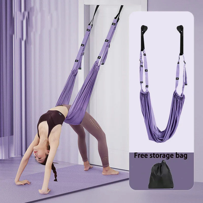 Adjustable Aerial Yoga Hammock Set Pilates Anti-gravity Swing Stretch Strap Dance Fitness Yoga Training Body Shaping Exercises