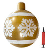 60cm Giant Inflatable Christmas Ball with Lights Remote Control Giant Luminous Inflatable Christmas Ball Outdoor Christmas Decor