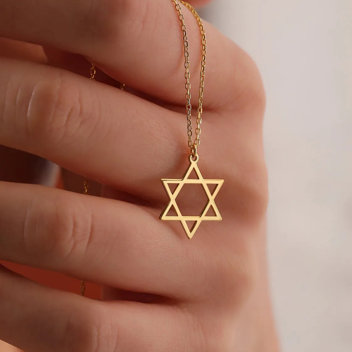 Fashion Mogen Star of David Pendant Necklace for Women Stainless Steel Jewish Symbols Necklace Men's Religious Amulet Jewelry - You Offer