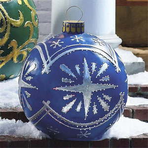 60cm Outdoor Christmas Inflatable Decorated Ball PVC Giant Big Large Balls Party Xmas Tree Decorations Toy Ball Without Light
