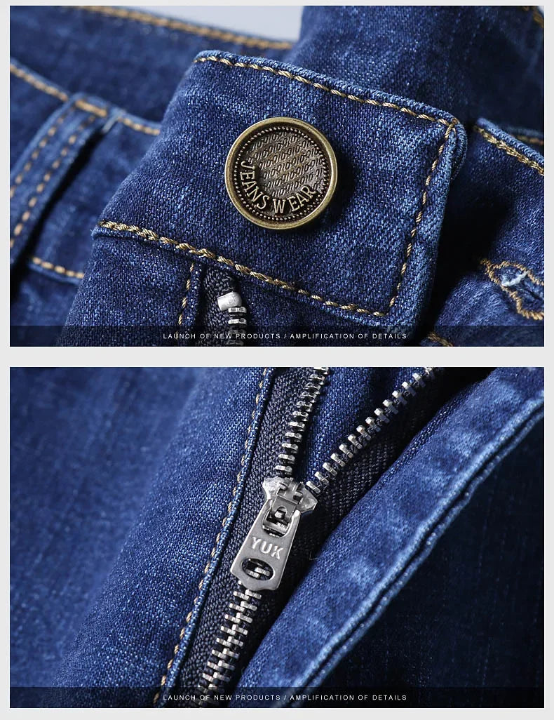 2025 NEW Men's Fashion Business Jeans Classic Style Casual Stretch Slim Jean Pants Male Brand Denim Trousers Long Pants - You Offer