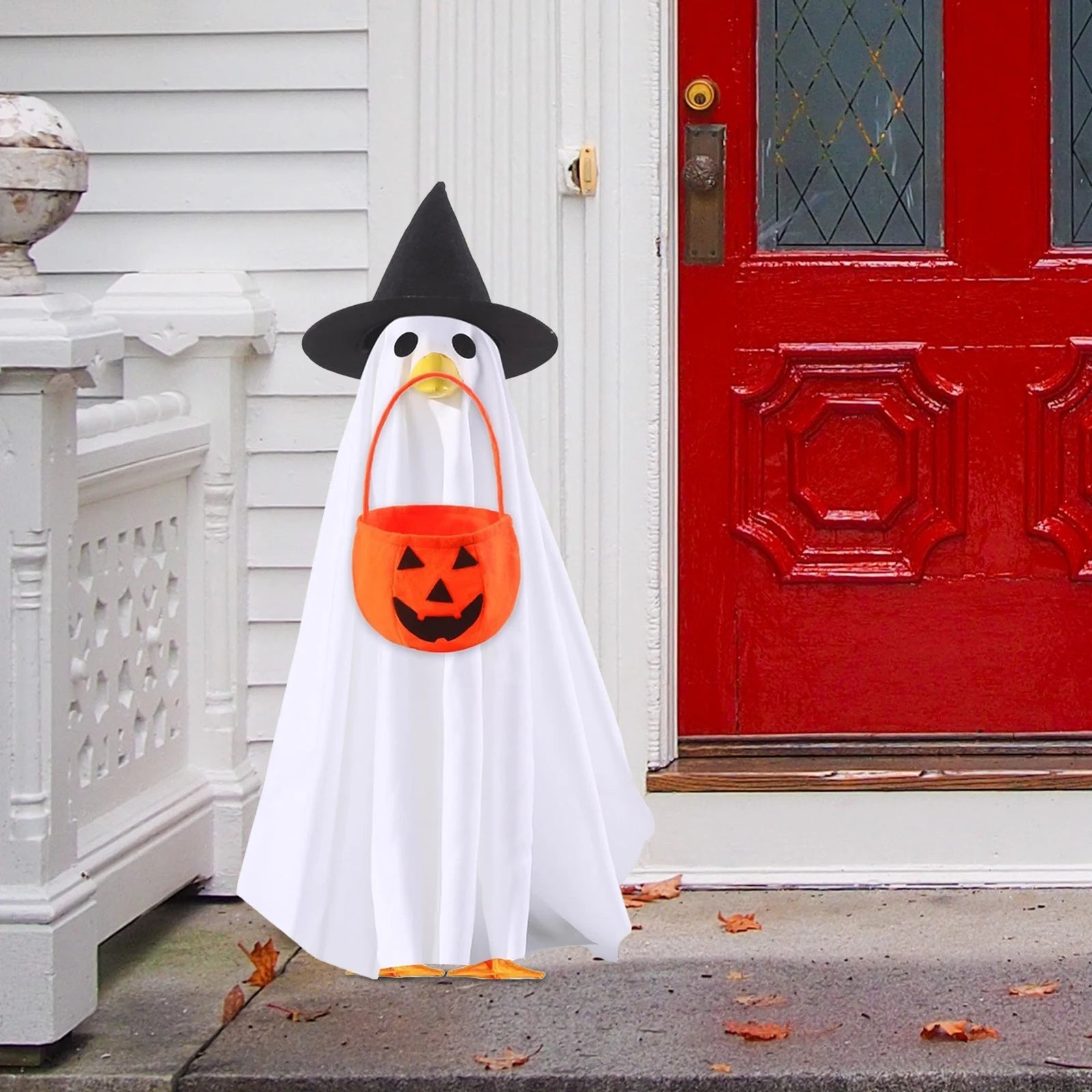 Halloween Ghost Porch Goose Outfit Vibrant 23 Inch Lawn Porch Outfit Halloween Goose Shirt Decor for Halloween Garden Party