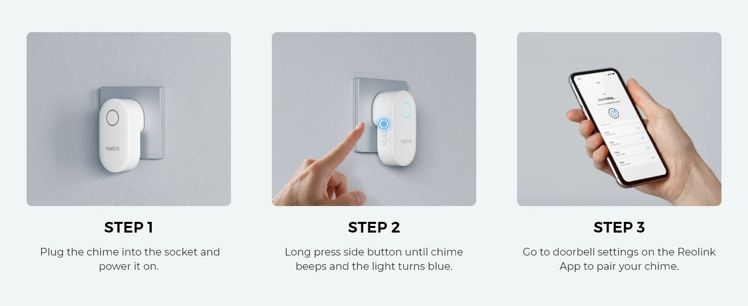 Reolink Chime Best Companion for Reolink Video Doorbell, Plug-in Solution Remote Control, Adjustable Ringtones, Volumes, Lights - You Offer