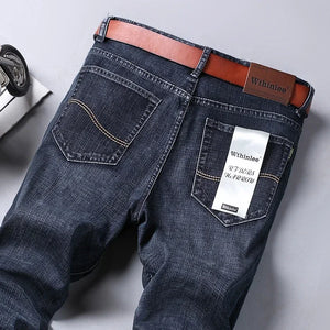Mens High Quality Jeans Fashion Straight Denim Pants Men Classic Casual Jeans Male Plus Size Denim Trousers Ripped Jeans 28-40 - You Offer