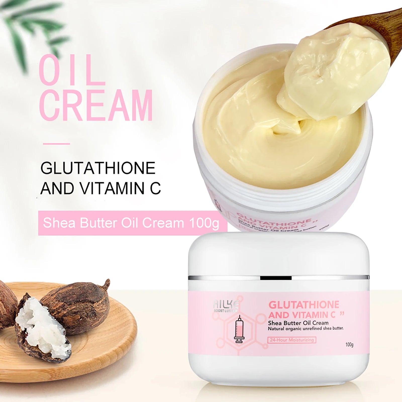 AILKE Whitening Remove Black Spots Facial Skin Care Lotion Moisturizing Cream Body Glutathion Vitamin C Black Skin Face New Set