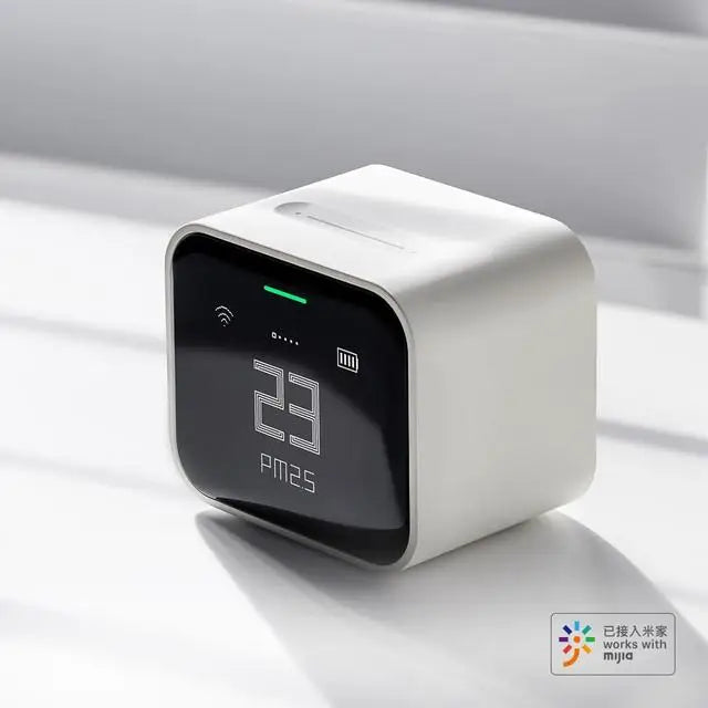 Qingping Smart Air Detector Lite CO2 PM2.5 PM10 Temperature Humidity Monitor Touch Screen Work With Mihome APP for Apple HomeKit