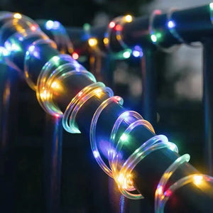 Solar LED Light Path Deck Outdoor Garden Solar String Lights Solar Rope Lights Outdoor Lighting Strips Wedding Christmas Decor
