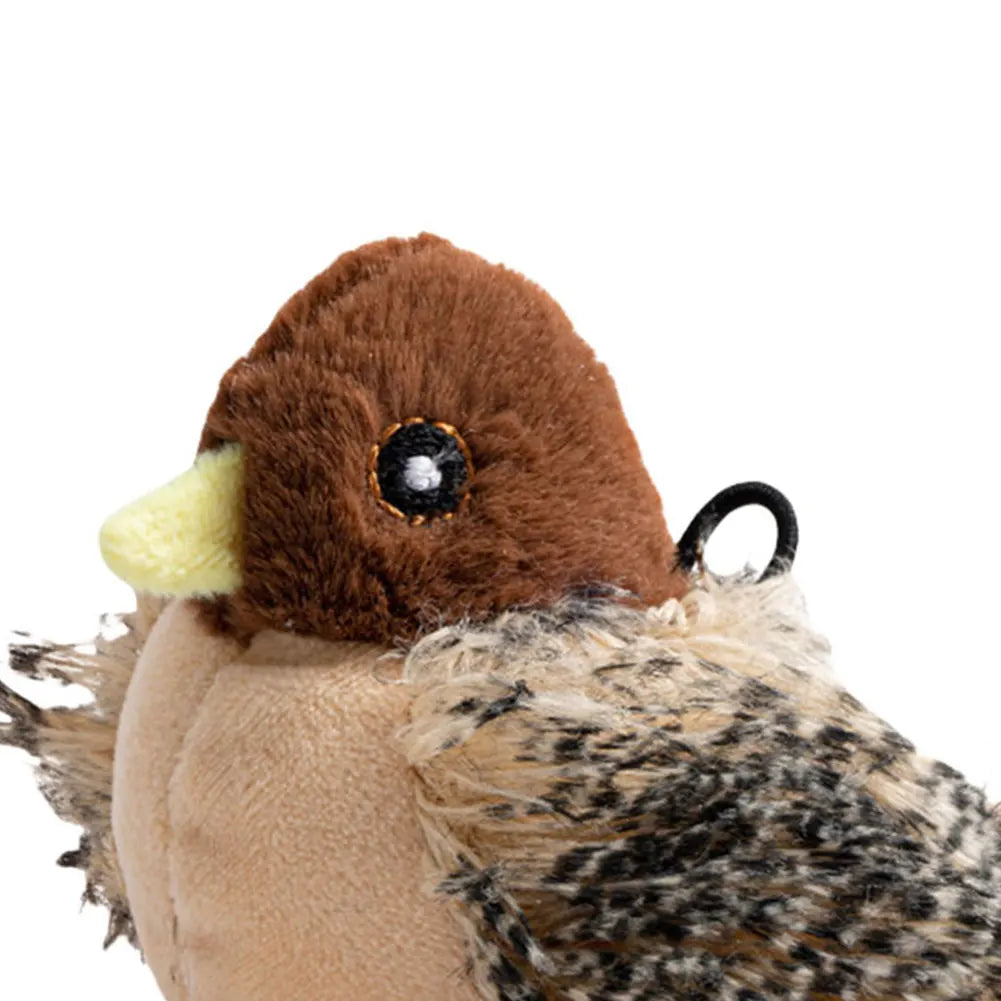 Flying Bird Cat Toy Interactive Cat Toys Kitten Chirping Bird Toy Plush Cats Pets Teasing Toys Chirping Flapping Bird(no Flying)
