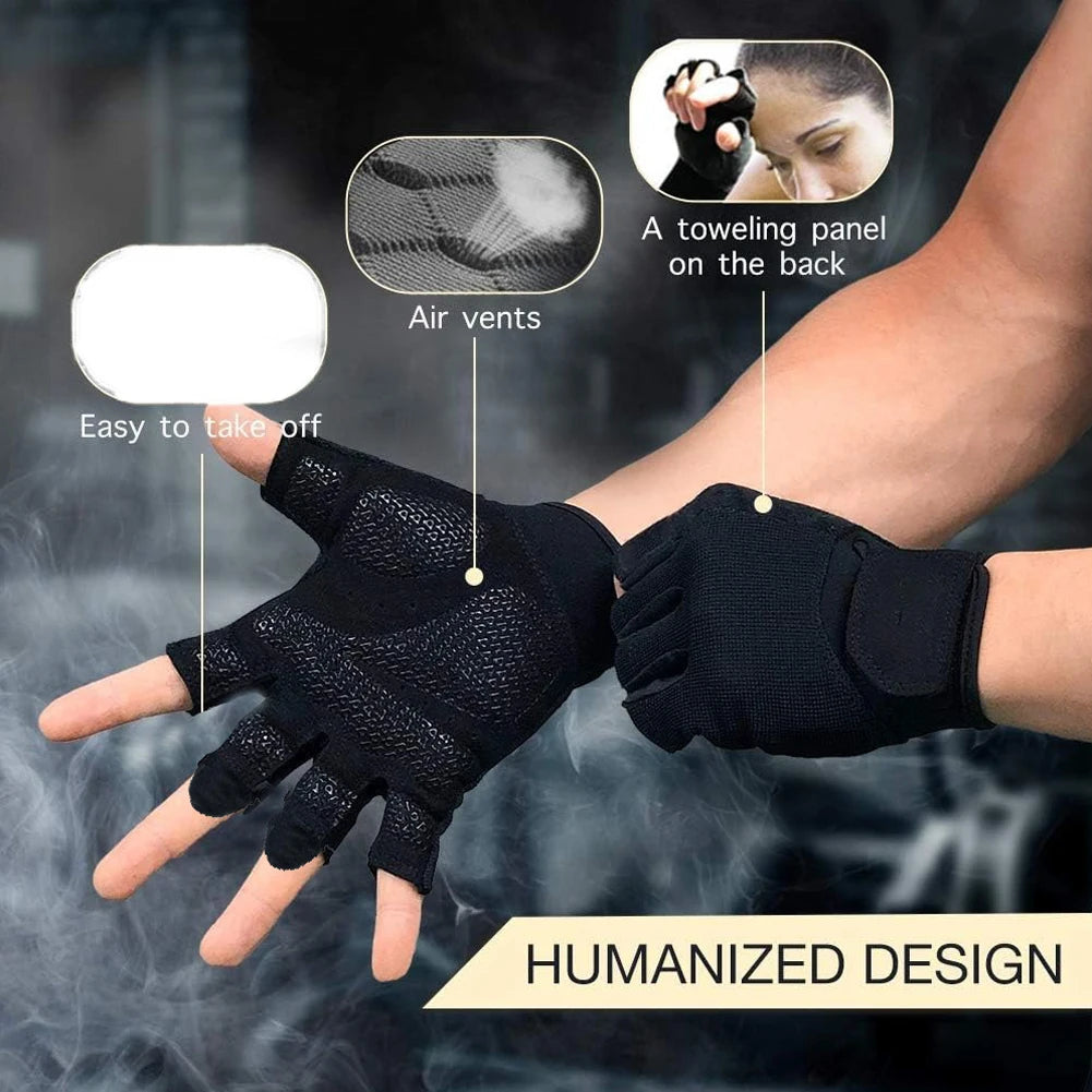 Weight Lifting Gloves Half Finger Gloves Workout Gloves Cycling Gloves for Men and Women for Weight Lifting Cycling Gym Training - You Offer