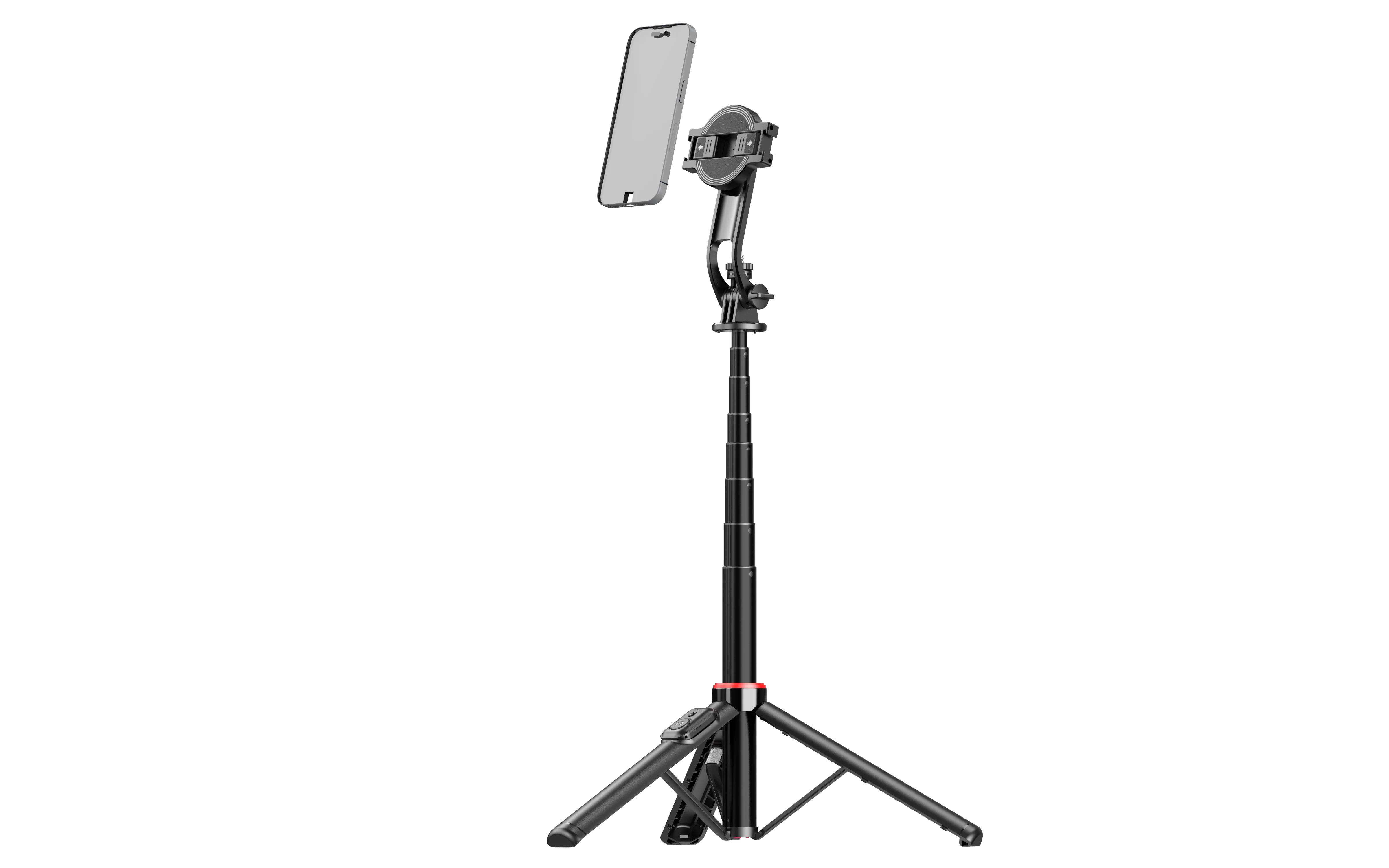 C20 Magnetic Selfie Stick Tripod for iPhone 12-16 Pro Max Travel Stand with Magsafe Phone Clamp for Android Smartphone