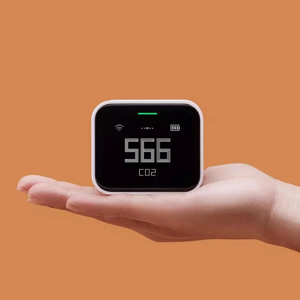 Qingping Smart Air Detector Lite CO2 PM2.5 PM10 Temperature Humidity Monitor Touch Screen Work With Mihome APP for Apple HomeKit
