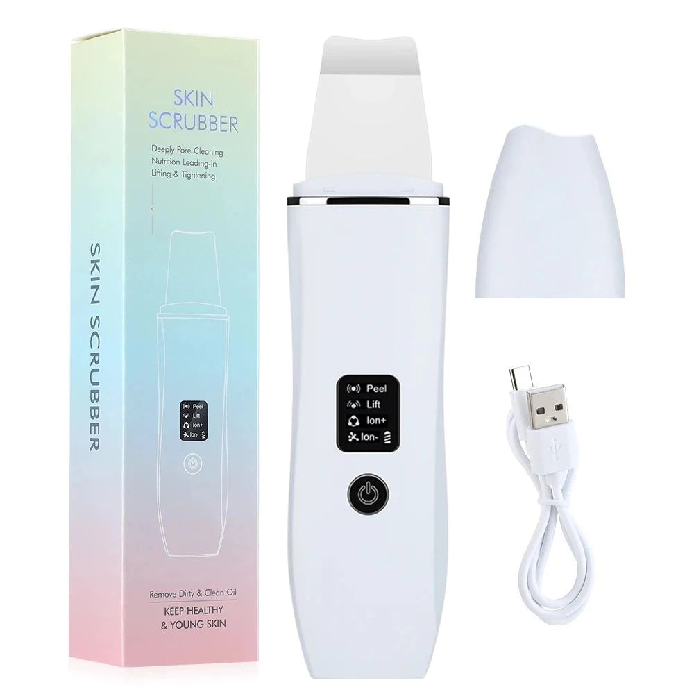 Ultrasonic Skin Scrubber Facial Deep Cleansing Blackhead Remove Ultrasonic Cleansing Cavitation Peeling Shovel Skin Scrubber