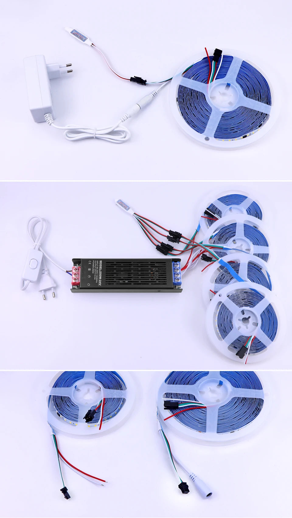 5M/10M Horse Race Running Led Strip Addressable DC24V WS281 120LED/M Dimmer LED Stair Controller Staircase Hallway Lighting Deco