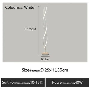 Minimalist creative floor lamp, bedroom living room personalized atmosphere lamp,Nordic minimalist LED circular curve floor lamp