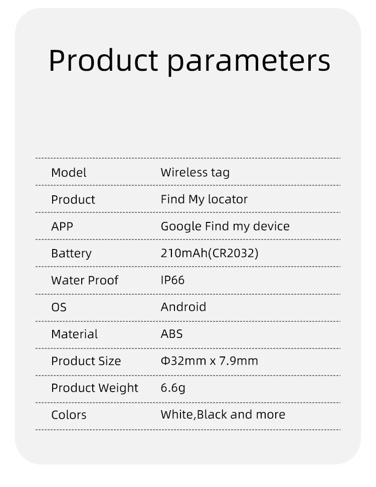 Android AirTag with Magnet Holder Compatible with Google Find My, Waterproof Shockproof Smart Tracker with Protective Cover