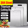 Titanium Cutting Boards for Kitchen Stainless Board 304 Steel Thickened Double Sided Food Grade Portable Fruit Meat Chopping - You Offer