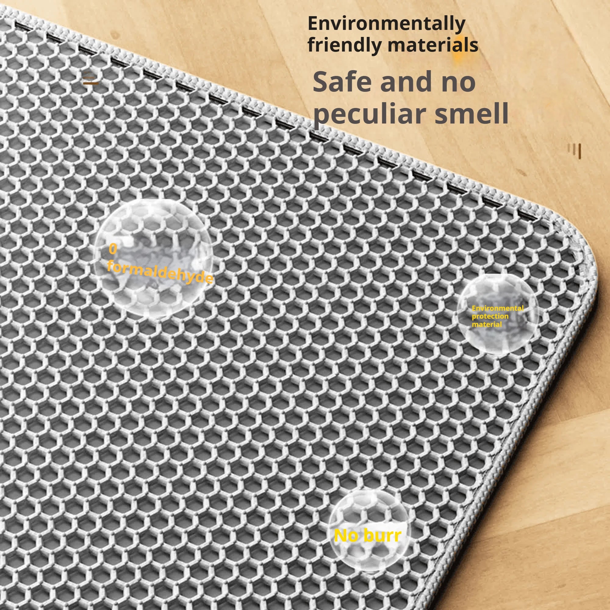 90x60CM Large Cat Litter Mat Waterproof Double Layer Non Slip Litter Box Tray Washable Durable Pet Toilet Sand Trapping Mat
