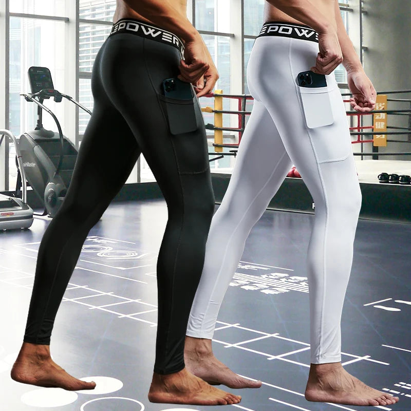 Mens Compression Sweatpants Male Tights Sport Pants for Gym Fitness Running Joggings Workout Trousers Dry Fit Leggings - You Offer